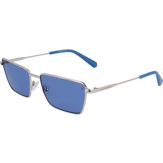 Calvin Klein Unisex CKJ22217S 721 Solbriller Metal Guld Blå Firkantet Normal