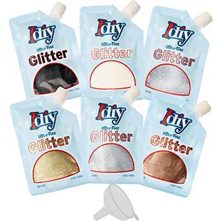 Idiy ultra fin glitter (100 g 3,5 oz pose) w let-pour taske & tragt-neutral farver ekstra fine-ikke-toksisk DIY kunst & håndværk skoleprojekter f