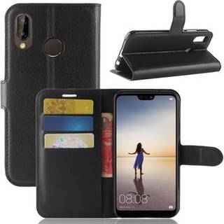 Huawei P20 Lite Pung Taske med Magnetisk Lukning - Sort
