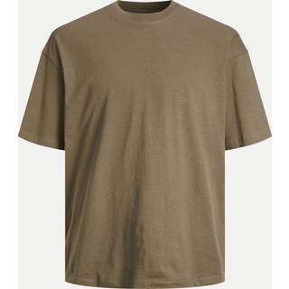 Ensfarvet O-hals T-shirt