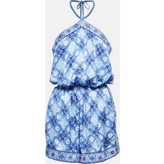 Poupette St Barth Isabelle printed halterneck jumpsuit - blue - L