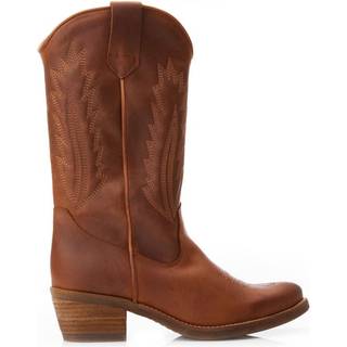 Moda in Pelle Fanntine Mid Leg Pointed Western Nude Bootseu38