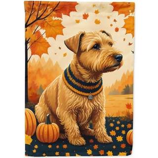 Caroline's Treasures DAC1057CHF Lakeland Terrier Fall House Flag Stor veranda ærme pole dekorativt uden for gårdskunster Artwork Wall Hanging Pol
