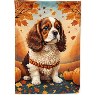 Caroline's Treasures DAC1033CHF Cavalier Spaniel Fall House Flag Stor veranda ærme pole dekorativt uden for gårdskunster Artwork Wall Hanging Pol