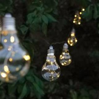 3,9 m Solcelle-drevet udendørs ildflue LED-festoon pærestreng | Havefest og sommerdekoration