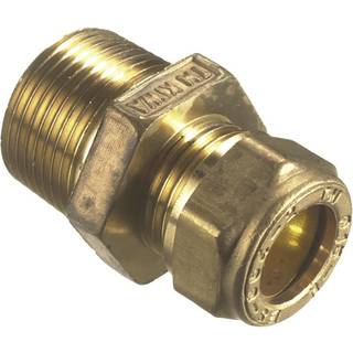 Overgangsnippel 1/2" x 15 mm messing