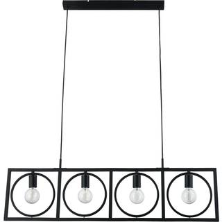 Lindby-pendel Mateja, sort, metal, 112 cm, 4-lys.