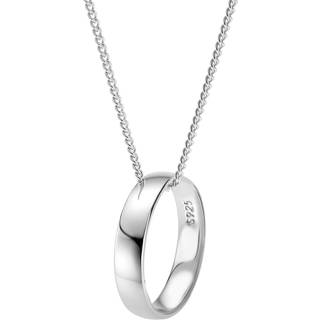 trendor 15960 Herren-Kette mit Anhänger Silber 925 Freundschaftsring Halskette