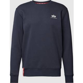 ALPHA INDUSTRIES Herren Pullover blau unifarben