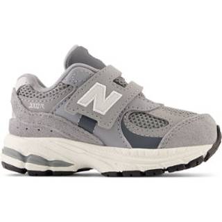 New Balance Børn 2002 HOOK & LOOP i Grå læder, Størrelse 20