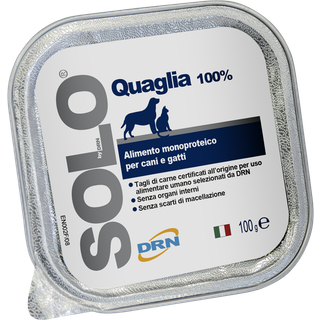 Allergifoder DRN SOLO Vaktel Hund & Katt 100 g