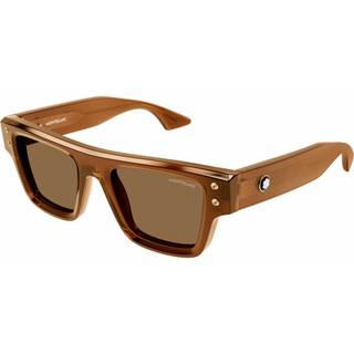 Montblanc MB0253S 006 52 Solbriller Mænd Brun - Transparent Gold Brown - 52mm