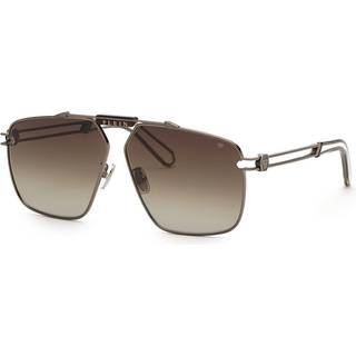 Philipp Plein SPP049M 0584 63 Solbriller Mænd Silver - Polished Bachelite With Sandblasted Part - 63mm
