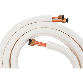 Dobbelt kobberrør til varmepumpe, 1/4" og 3/8" - 3 meter