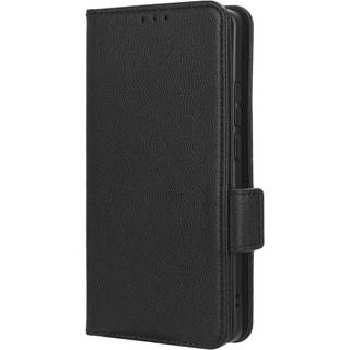 Motorola Edge 40 Litchi Læder Cover m. Pung - Sort