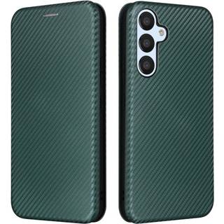 SKALO Samsung A54 5G Carbon Fiber Pungetui - Grøn