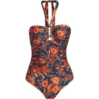 Zimmermann Junie floral swimsuit - red - XS