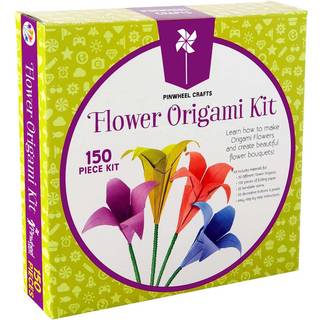 Kids Origami Paper Kit: Girls Multi Color Foldbare papirark til blomster med dekorative charme og tilbeh?r - H?ndv?rksforsyninger indstillet med