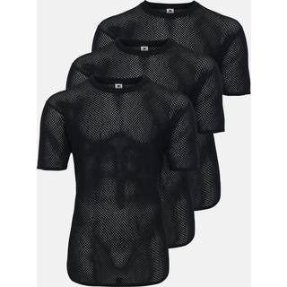 T-shirt "mesh" 3-pak | 100% merino uld | Sort