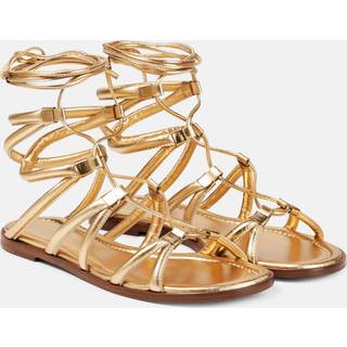 Gianvito Rossi Vesta metallic leather sandals - gold - EU 35