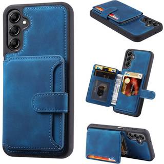 SKALO Samsung A54 5G PU-læder Cover med Pung - Blå