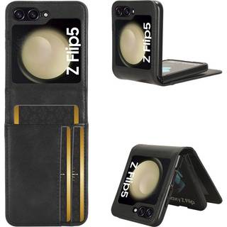 SKALO Samsung Z Flip5 PU-læder Kortholder Cover - Sort
