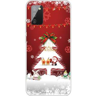Samsung Galaxy A03s TPU Plast Julecover - Merry Christmas - Juletræ & Snefnug