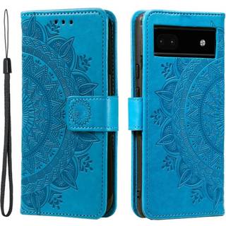 SKALO Google Pixel 7a Mandala Flip Cover - Blå