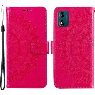 SKALO Motorola Moto E13 4G Mandala Flip Cover - Cerise