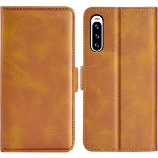 SKALO Sony Xperia 10 V Premium Wallet Flip Cover - Lys brun