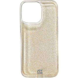 iPhone 14 Pro Max Joy Case Hybrid Glitter Cover - Gennemsigtig / Guld
