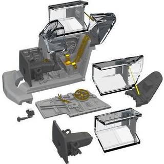 Bf 109G-5/G-6 cockpit PRINT 1/72