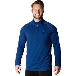 RE-LIITE 1/4 ZIP SHIRT (MEN) - Blue melange