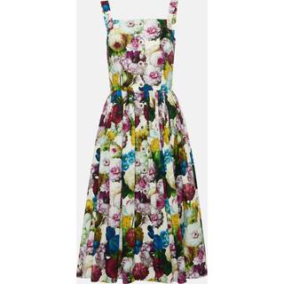 Dolce&Gabbana Floral cotton midi dress - multicoloured - XXXS