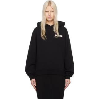Jacquemus Le Hoodie Gros Grain cotton hoodie - black - EU 52
