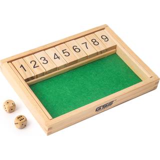 GSE Games & Sports Expert Wooden Shut The Box 9-tals terningspil med 2 trterninger Klassisk bordversion af det populre engelske pubspil