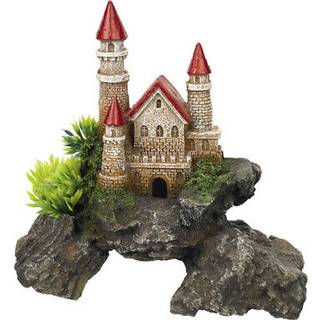 Akvariedekoration - Castle - med plants