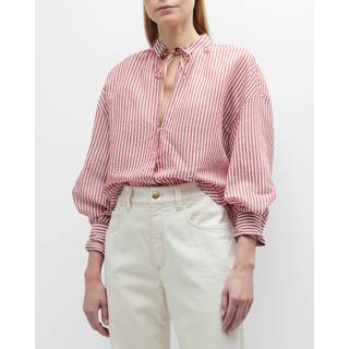 Brunello Cucinelli Striped cotton-blend shirt - multicoloured - S