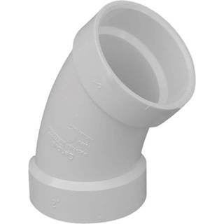 Genova Products 73615 1-1/2 """" Sch. 40 PVC-DWV 45 sanit?r albuer
