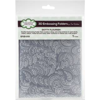 Sue Wilson 3D prægende mappe-Dotty blomstrer 19 x 14,5 cm gennemsigtig