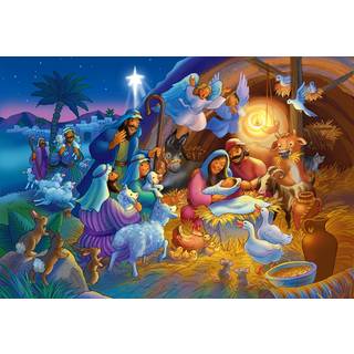 Vermont Christmas Company Heavenly Night Jigsaw Puzzle 100 stykker store stykker perfekt til b?rn og seniorer