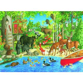 Ravensburger Woodland Friends 200 Piece Jigsaw Puzzle For Kids | Unikt stykke design | Forbedrer koncentration og kreativitet for alle aldre