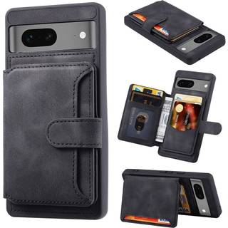 SKALO Google Pixel 7a PU-læder Cover med Pung - Sort