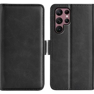 SKALO Samsung S23 Ultra Premium Wallet Flip Cover - Brun
