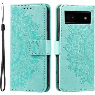 SKALO Google Pixel 7a Mandala Flip Cover - Turkis