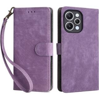 SKALO Xiaomi Redmi 12 4G/5G Flip Cover m. pung i PU-læder - Lilla