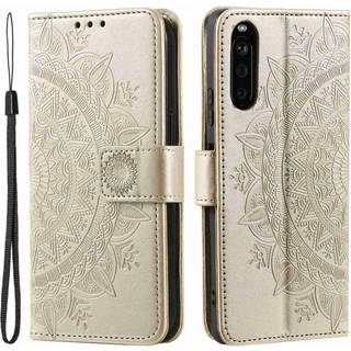 SKALO Sony Xperia 10 V Mandala Flip Cover - Guld