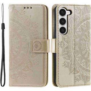 SKALO Samsung S23 Mandala Flip Cover - Guld