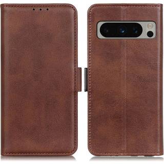 SKALO Google Pixel 8 Pro Premium Wallet Flip Cover - Brun