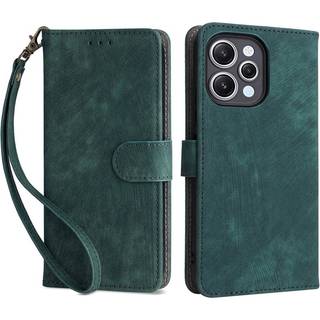 SKALO Xiaomi Redmi 12 4G/5G Flip Cover m. pung i PU-læder - Grøn